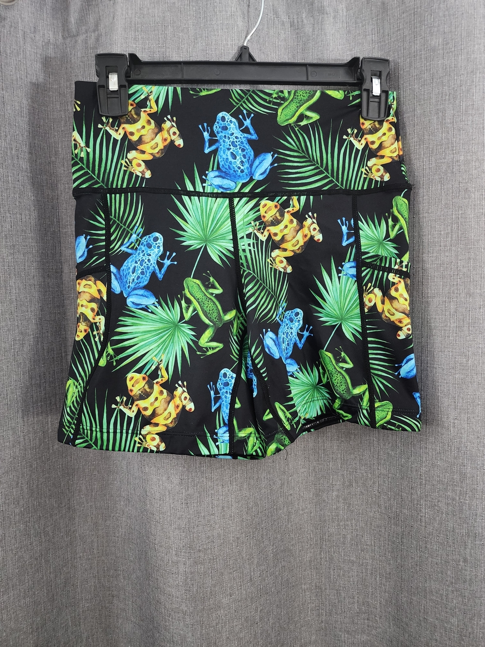 Constantly Varied Gear Black Frog & Palm Print Athletic Shorts